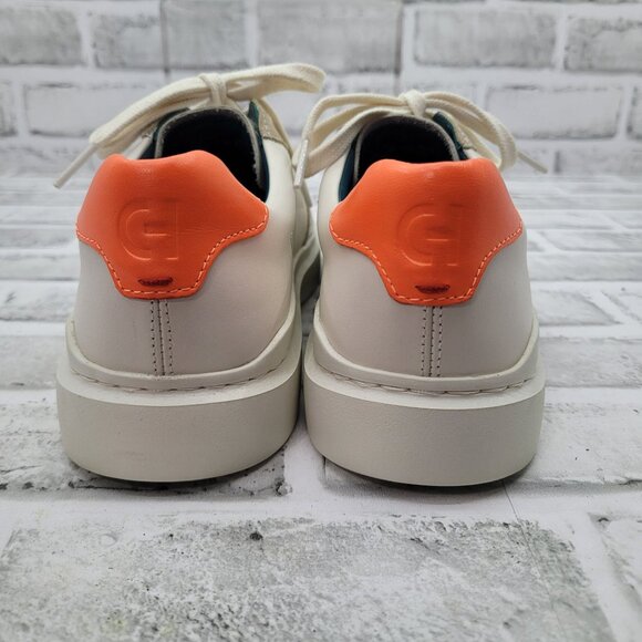 NWOB Cole Haan Grandseries Rally Court Sneakers Orange Snake Ivory Size 8 Womens - Picture 6 of 8